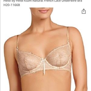 Heidi Klum Natural French Lace Underwire Bra 38C